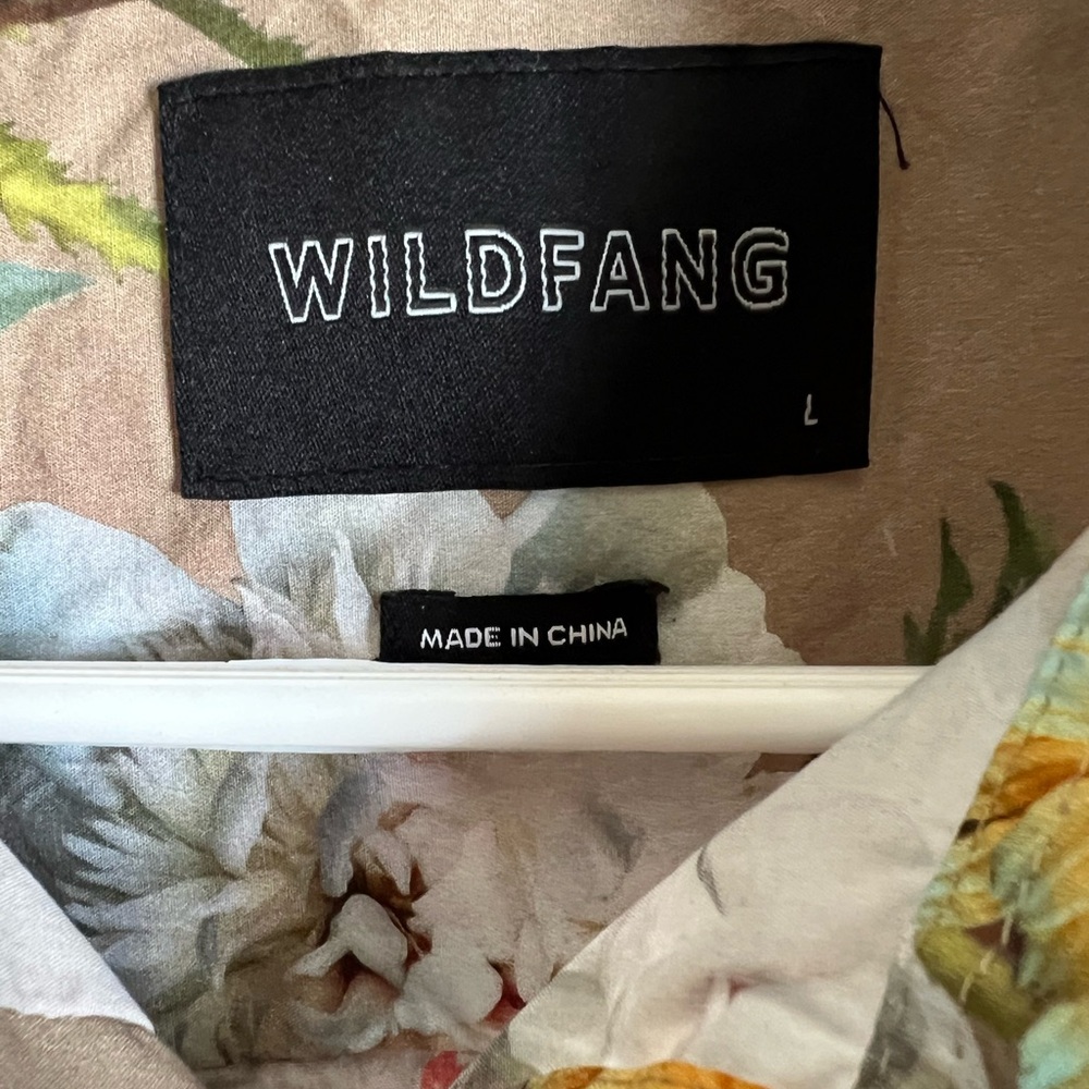 Wildfang Tan Floral Button Down Shirt - Picture 2 of 2